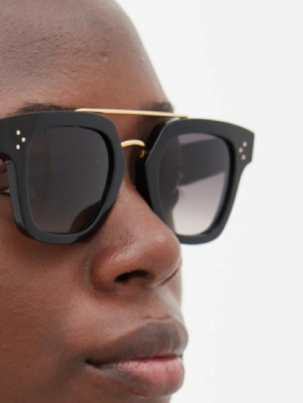 Celine Black Sunglasses with Gold
